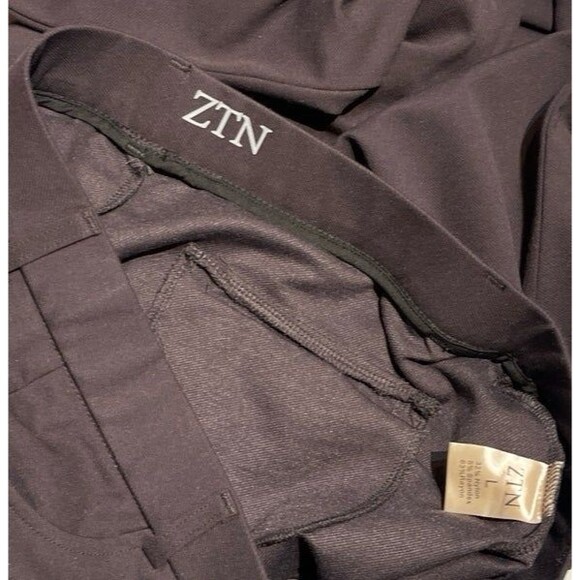 ZTN Stretchy Pull-On Dress Pants Dark Grey Size L New Without Tags - Picture 10 of 10